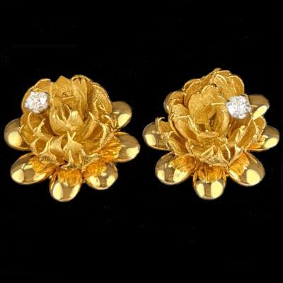 Andrew Grima Floral Diamond Earrings
