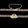 Antique Turquoise Pearl Heart Curb Link Bracelet with safety Chain