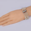 Vintage Pearl Bracelet with Diamond Clasp