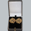 Deakin and Francis Textured Gold Drop Earrings in Box