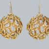 Deakin Francis Textured Gold Drop Earrings