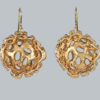 Deakin and Francis Textured Gold Drop Earrings