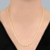 Vintage Pearl Necklace Sapphire Diamond Clasp
