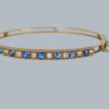 Antique Sapphire and Pearl Bangle