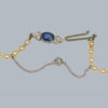Vintage Pearl Necklace Sapphire Diamond Clasp