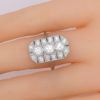 Art Deco Diamond Plaque Ring on Finger
