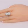 Art Deco Diamond Plaque Ring on Hand