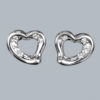 Elsa Peretti Platinum Diamond Heart Earrings