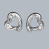 Elsa Peretti Platinum Diamond Heart Earrings