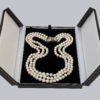 Pearl Necklace with Diamond Clasp in Box