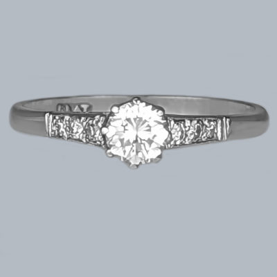Art Deco Diamond Solitaire Ring 1930s 18ct and Platinum