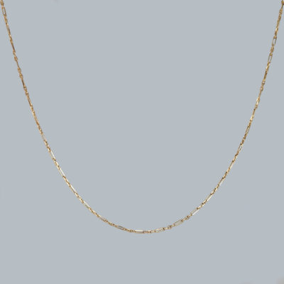 Gold Figaro Link Chain 14ct Rose Gold