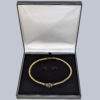 Vintage Christian Dior Black Enamel Collar Necklace in Box