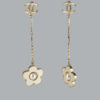 Chanel CC Camellia Drop Earrings