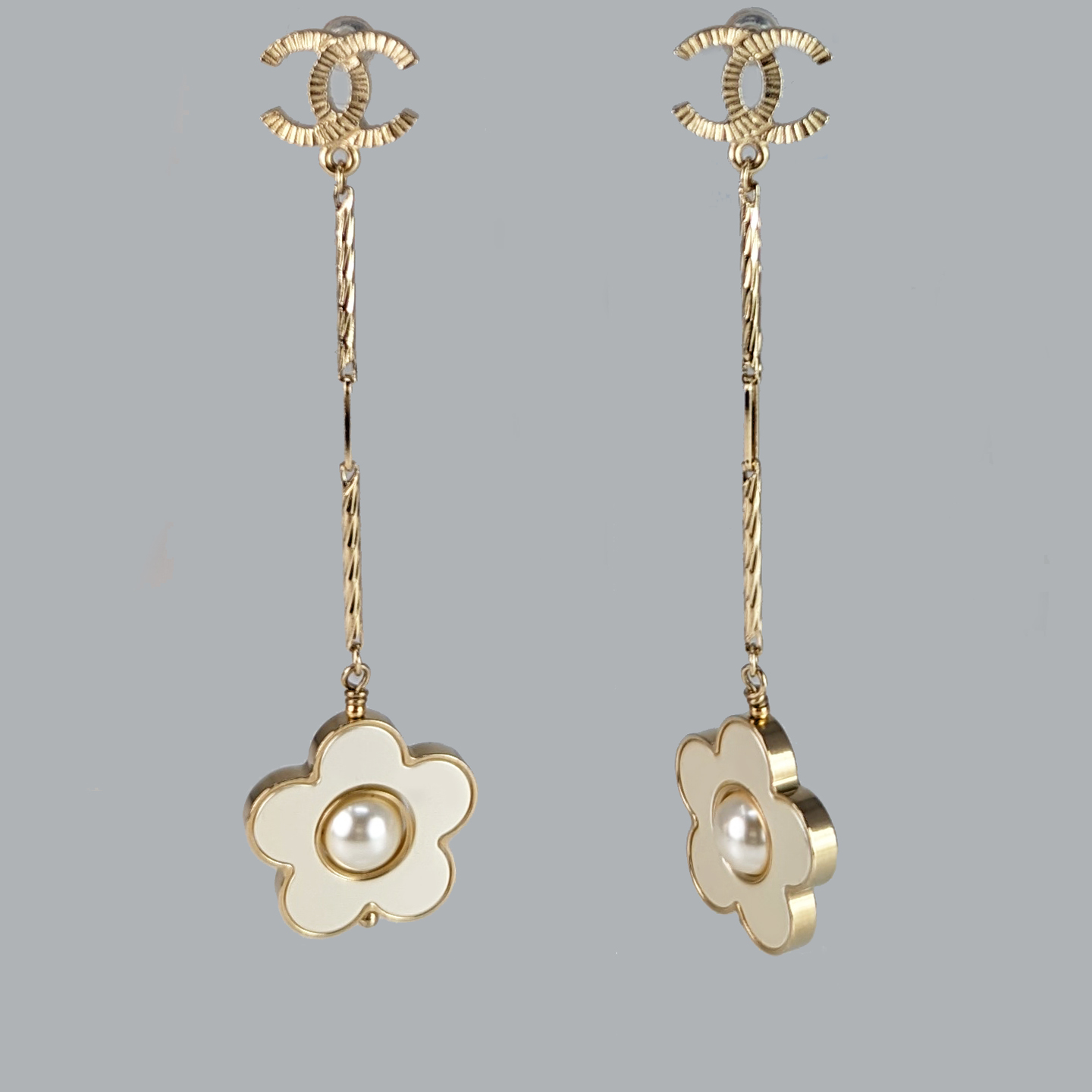 Chanel NEW 16 Crystal and Pearl CC Drop Earrings  Chanel pearl earrings  Chanel jewelry bracelets Chanel pearls