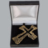 Christian Lacroix Large Cross Brooch in Box