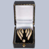 Christian Dior Crystal Black Enamel Shell Earrings in Box