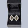 Christian Dior Crystal and Black Onyx Earrings in Box