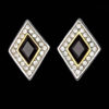 Christian Dior Crystal and Black Onyx Earrings