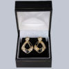 Vintage Christian Dior Crystal Post Earrings in Black Box