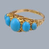 Antique Turquoise Ornate Ring 9ct