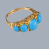 Antique Turquoise Ornate Ring Hallmarked Birmingham