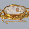 Victorian Cameo Brooch with Safety Chain