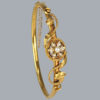 Antique 15ct Gold and Pearl Bangle with Swag Decoration