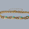 Victorian Gold and Turquoise Bracelet with safety Chain