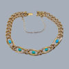 Victorian Turquoise Bracelet solid 9ct gold