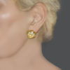 Vintage earrings diamond pearl