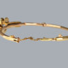 Antique Pearl Heart Bangle 15ct Gold with Safety Chain
