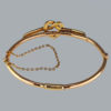 Antique Pearl Heart Bangle 15ct Gold Hallmarked