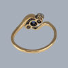 Antique Diamond Sapphire Ring 18ct Gold