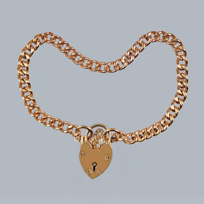 Antique 15ct Gold Curb Link Bracelet