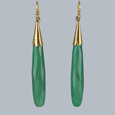 Antique Jade Drop Earrings 1910 Edwardian