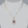 Antique Amethyst and Seed Pearl Pendant