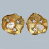 Vintage earrings diamond pearl