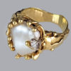 Vintage baroque pearl ring