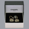 chanel vintage diamante earrings in box