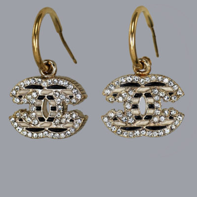 Chanel Drop CC Diamanté Vintage Post Earrings