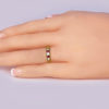 Victorian diamond ruby ring on hand