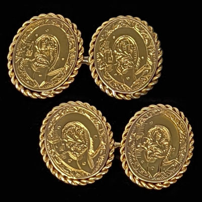 Victorian Gold Cufflinks Hallmarked 15ct 1870