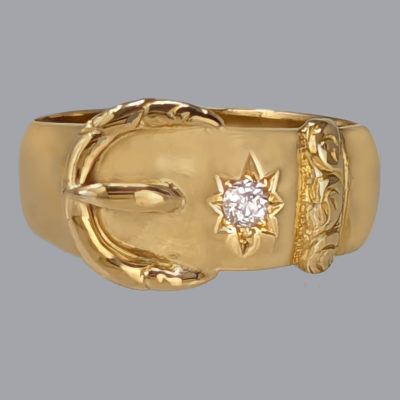 Victorian Diamond Buckle Ring