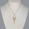 Antique aquamarine pearl necklace