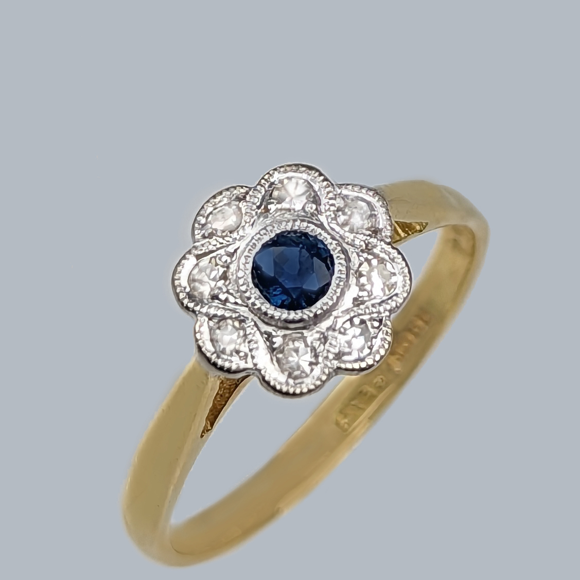 antique diamond daisy ring