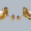 vintage pearl sapphire earrings