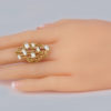 kutchinsky baguette diamond ring on hand