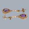 Victorian amethyst pearl earrings