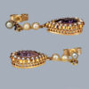 Victorian amethyst pearl earrings